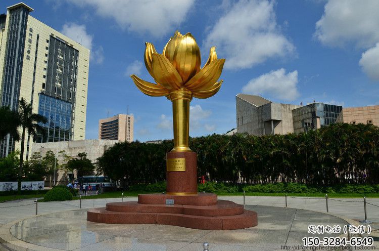 公園紫荊花雕塑 戶外花卉雕塑 抽象花朵雕塑