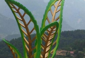 彩繪樹(shù)葉雕塑 懸空餐飲店植物雕塑 街頭花卉雕塑