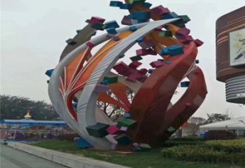 創(chuàng)意樹(shù)葉雕塑 啞光植物雕塑 公園花卉雕塑