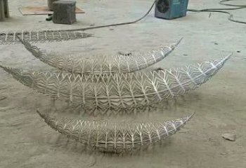 街道樹葉雕塑 現代景觀植物雕塑 彩繪花卉雕塑