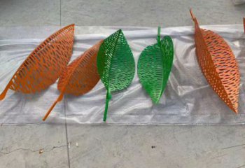 樹葉雕塑 景觀美陳花卉雕塑 噴漆植物雕塑