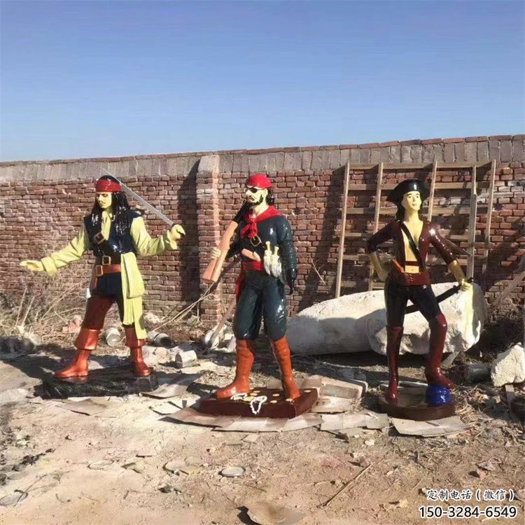 街道海盜雕塑廠 現(xiàn)代景觀動(dòng)漫雕塑 彩繪卡通雕塑