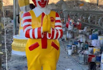 彩繪小丑雕塑生產 民俗雕塑 步行街擺件