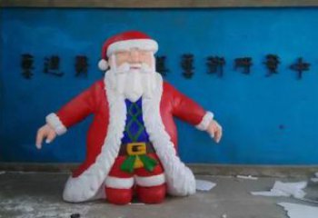大型圣誕老人雕塑廠家 門口創意雕塑 售樓處小品