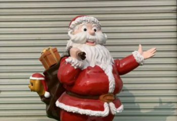 庭院圣誕老人雕塑廠家 城市彩繪雕塑 卡通小品