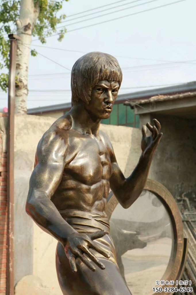 商業(yè)街李小龍雕塑廠 售樓處雕塑 近代擺件