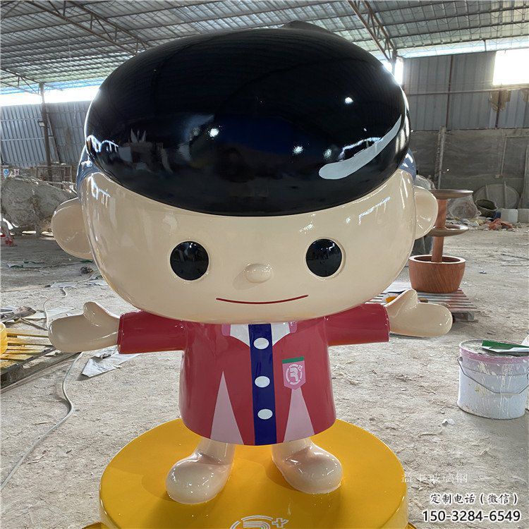 大型廚師雕塑 鍛造發光卡通雕塑 房地產動漫雕塑