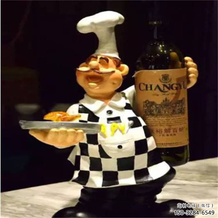 景觀廚師雕塑廠家 剪影卡通雕塑 商業街動漫雕塑