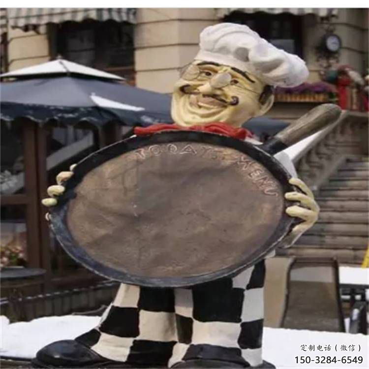 現(xiàn)代廚師雕塑 大型別墅區(qū)卡通雕塑 彩繪動(dòng)漫雕塑