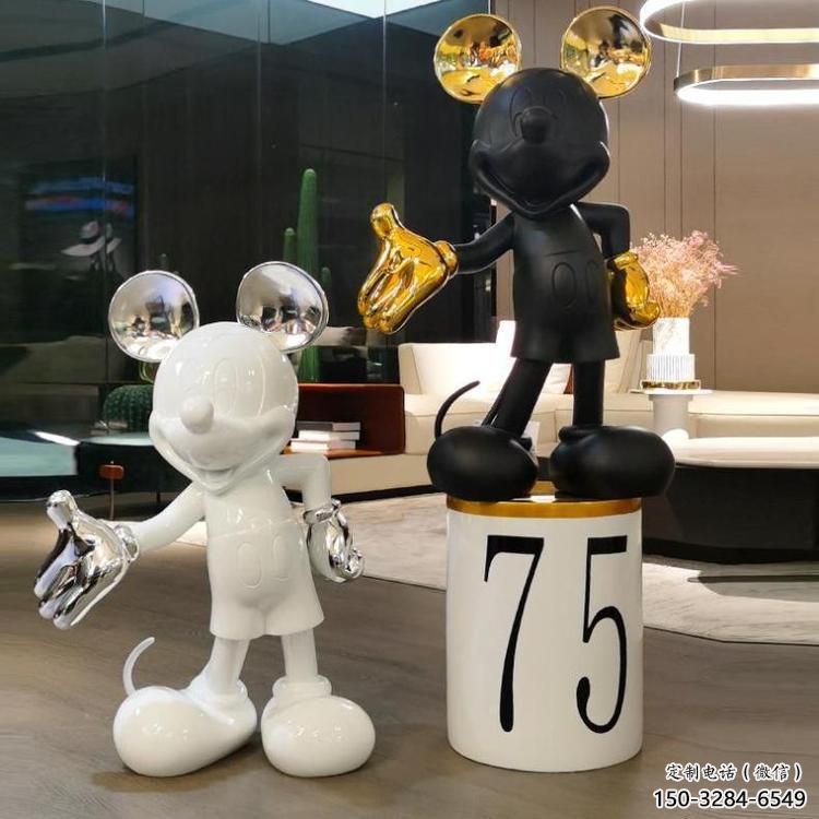 公園米奇雕塑 戶外卡通雕塑 抽象動(dòng)漫雕塑