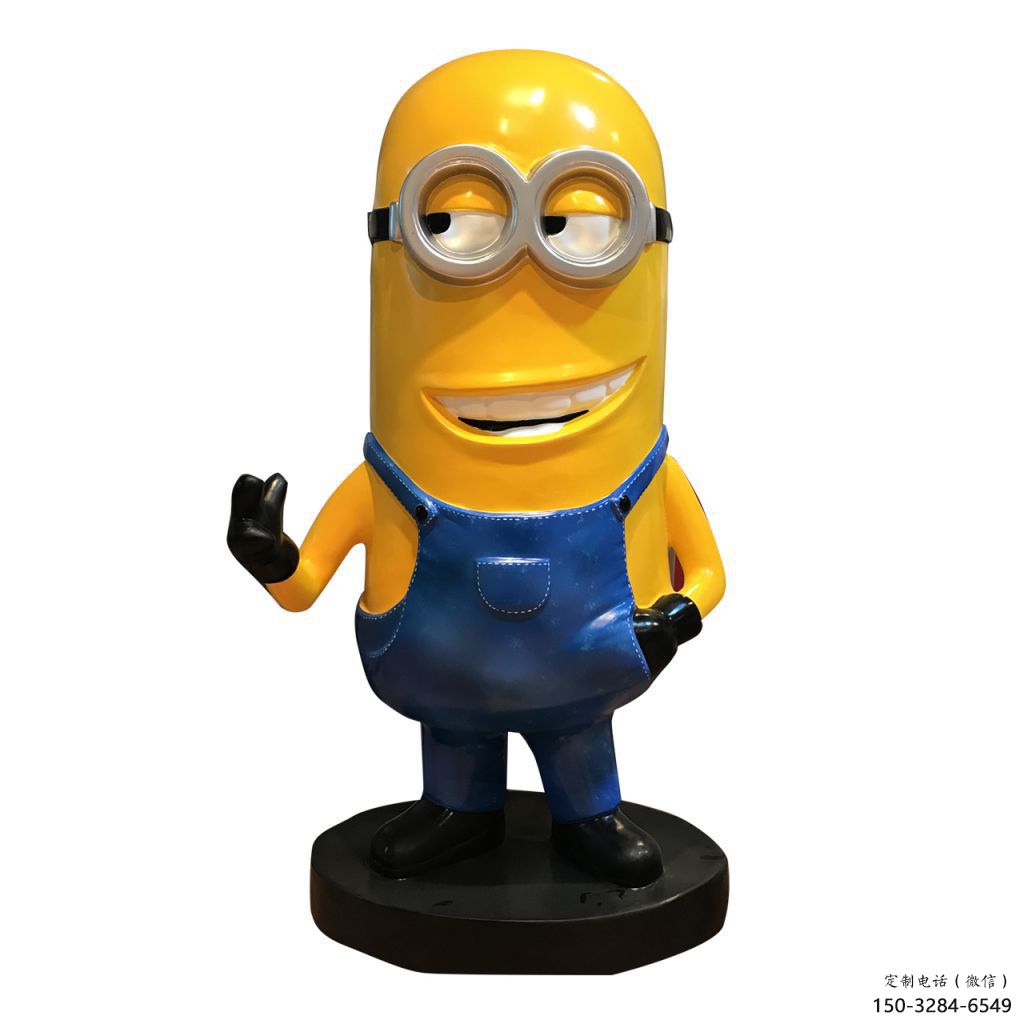 戶外小黃人雕塑 噴漆卡通雕塑 燈光動(dòng)漫雕塑