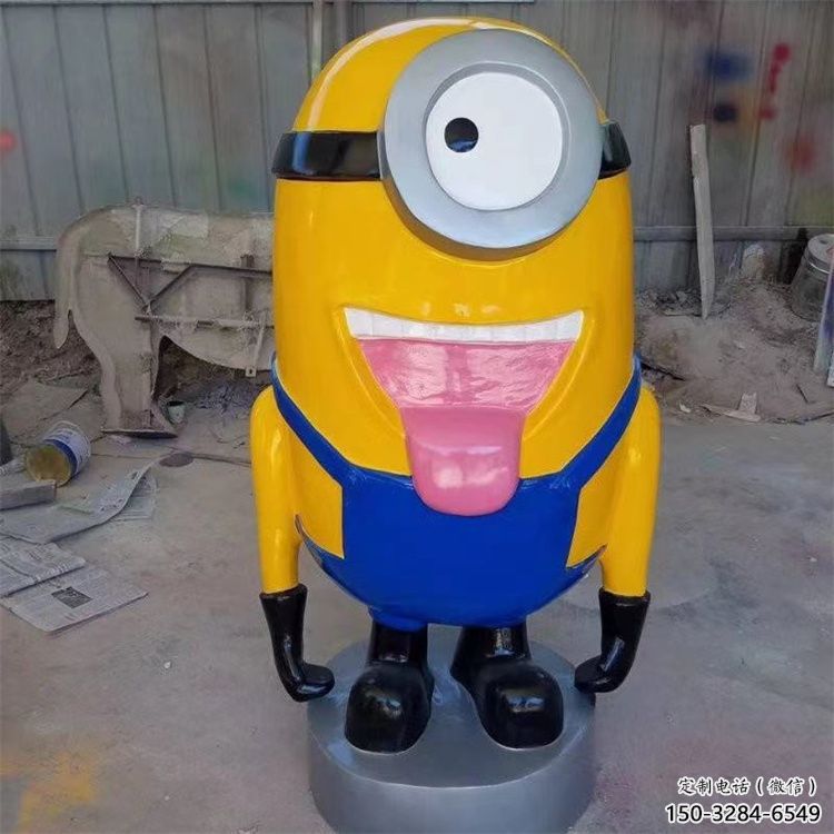 室內(nèi)小黃人雕塑 仿真景觀動(dòng)漫雕塑 大型卡通雕塑