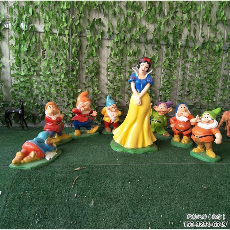白雪公主雕塑 啞光卡通雕塑 公園動漫雕塑