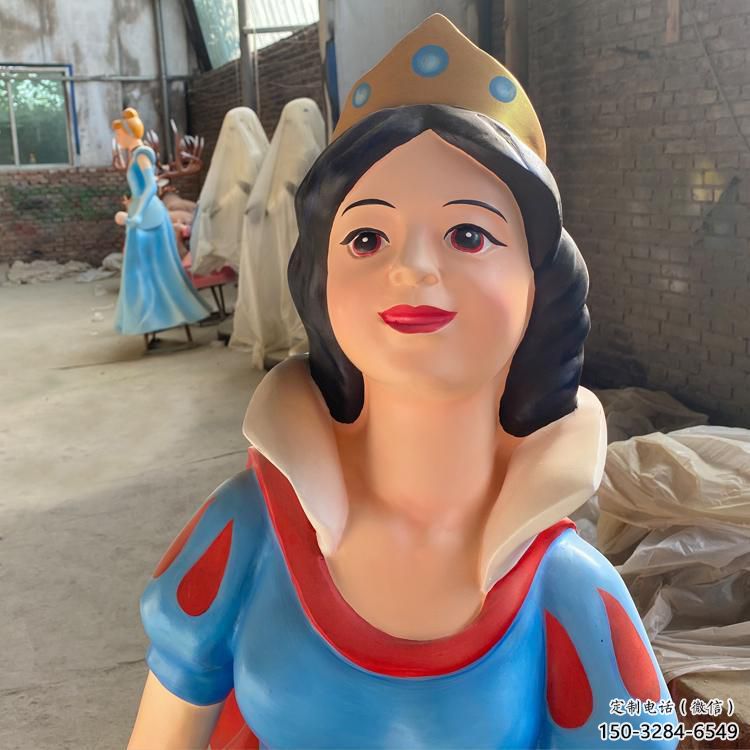 房地產白雪公主雕塑 現代景觀動漫雕塑 幾何卡通雕塑