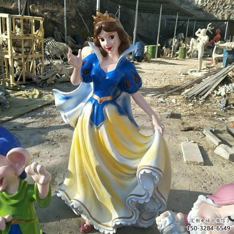 街道白雪公主雕塑 現(xiàn)代景觀動(dòng)漫雕塑 彩繪卡通雕塑