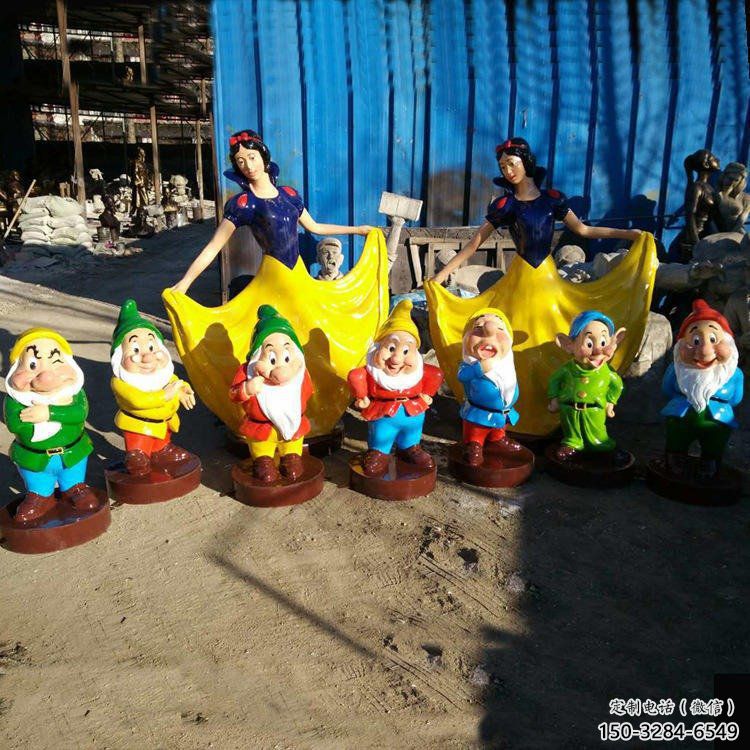 農(nóng)村白雪公主雕塑 抽象藝術(shù)動漫雕塑 烤漆卡通雕塑