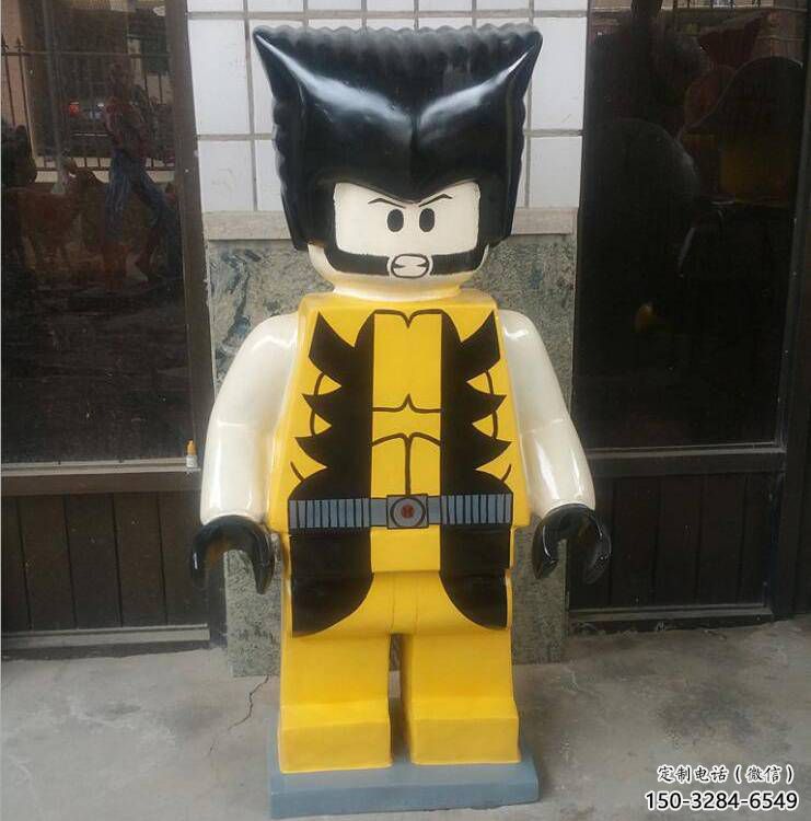 超人雕塑 景觀美陳卡通雕塑 噴漆動漫雕塑