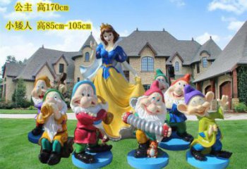 草地白雪公主雕塑 現代校園卡通雕塑 大型動漫雕塑