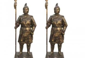 仿真武士雕塑 店門口園林雕塑 民俗小品