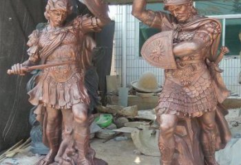 售樓處武士雕塑 商業街仿真雕塑 民俗擺件