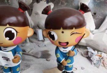 城市娃娃雕塑 風(fēng)景區(qū)彩繪雕塑 抽象擺件