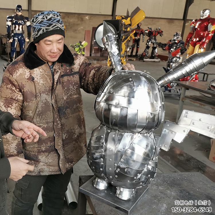 酒店機器人雕塑廠家 景觀美陳卡通雕塑 現代動漫雕塑