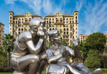 商場少先隊員雕塑 學生雕塑 學校小品