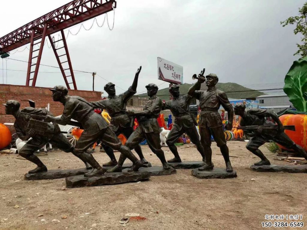 住宅小區(qū)交警雕塑 啞光軍人雕塑 公園士兵雕塑