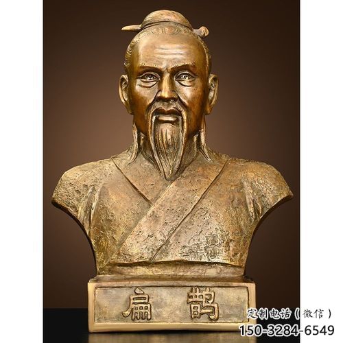 景觀扁鵲雕塑 烤漆大型名醫雕塑 藥王胸像雕塑