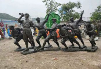 大門口交警雕塑 發(fā)光公園軍人雕塑 仿真士兵雕塑