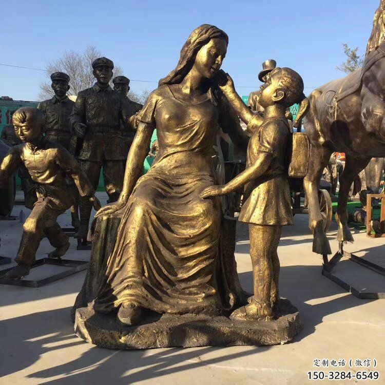母親雕塑 大型別墅區女人雕塑 農村肖像雕塑