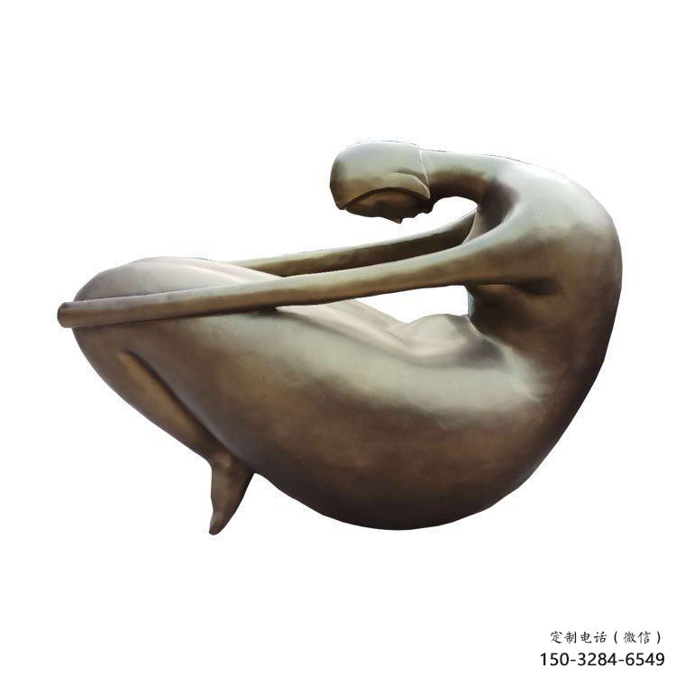 噴漆女人雕塑 中式村口女性雕塑 草地歐式雕塑