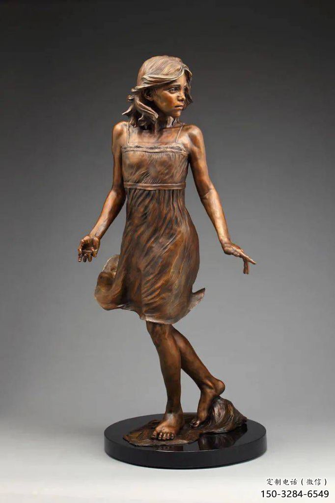青銅女人雕塑 歐式步行街女性雕塑 大型商場(chǎng)歐式雕塑