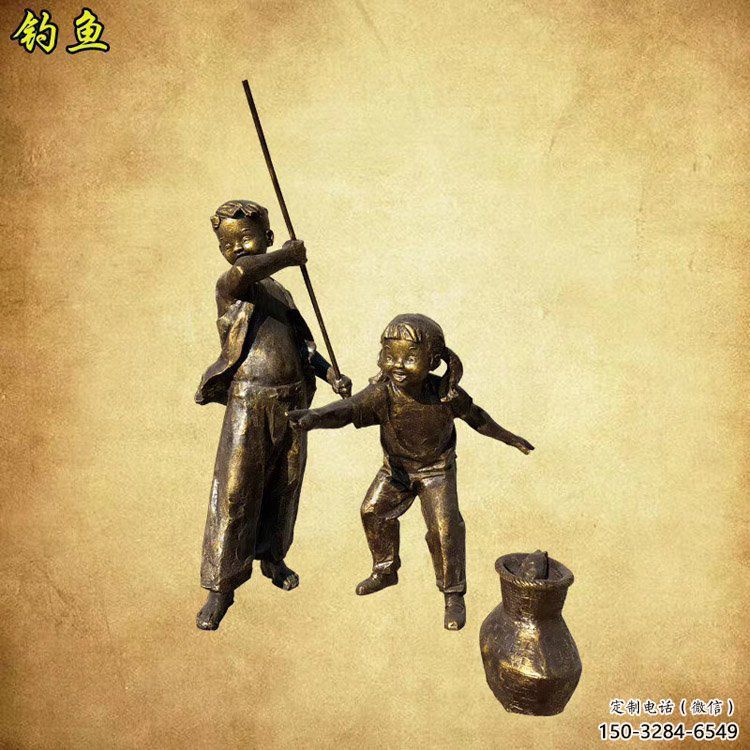 商場(chǎng)船夫雕塑 民俗雕塑 店門(mén)口小品