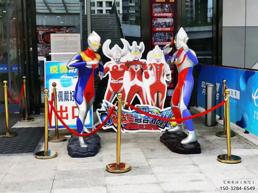 卡通奧特曼雕塑 店門口園林雕塑 卡通小品