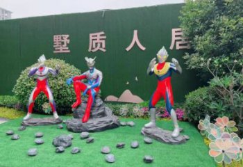 城市奧特曼雕塑 風景區(qū)彩繪雕塑 抽象擺件