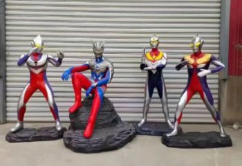 廣場奧特曼雕塑 公園卡通雕塑 抽象擺件