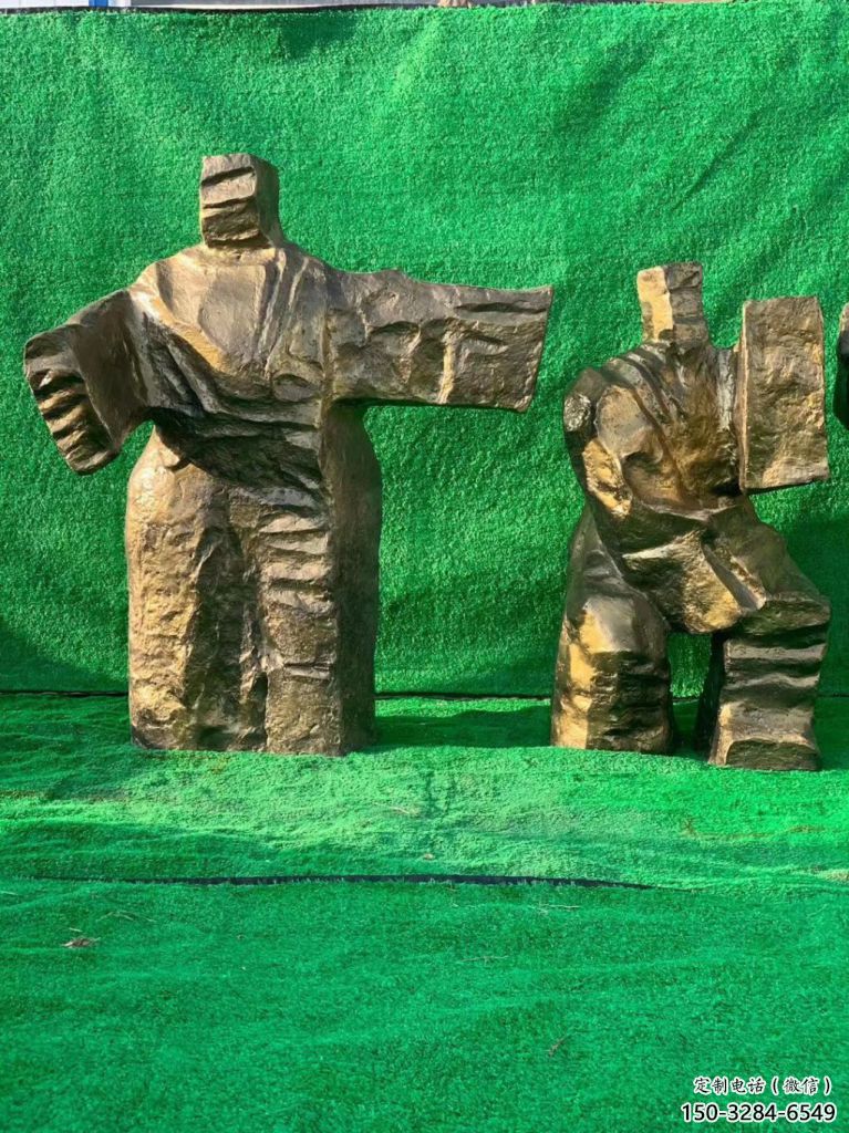 田間太極雕塑 彩繪民俗雕塑 園林擺件