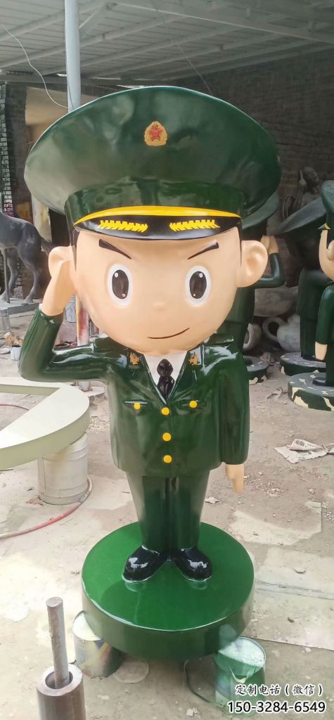 仿古武警雕塑 騰飛草地警察雕塑 房地產戰士雕塑