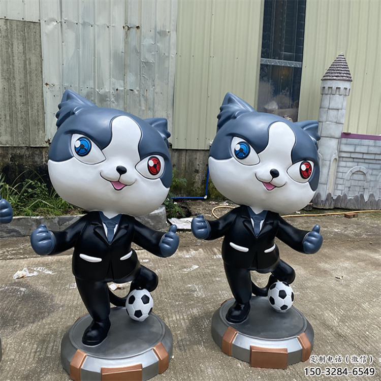 黑貓警長(zhǎng)雕塑 烤漆大型卡通雕塑 仿真雕塑