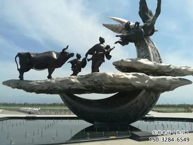 風(fēng)景區(qū)牛郎織女雕塑 售樓處廣場(chǎng)雕塑 仿古擺件