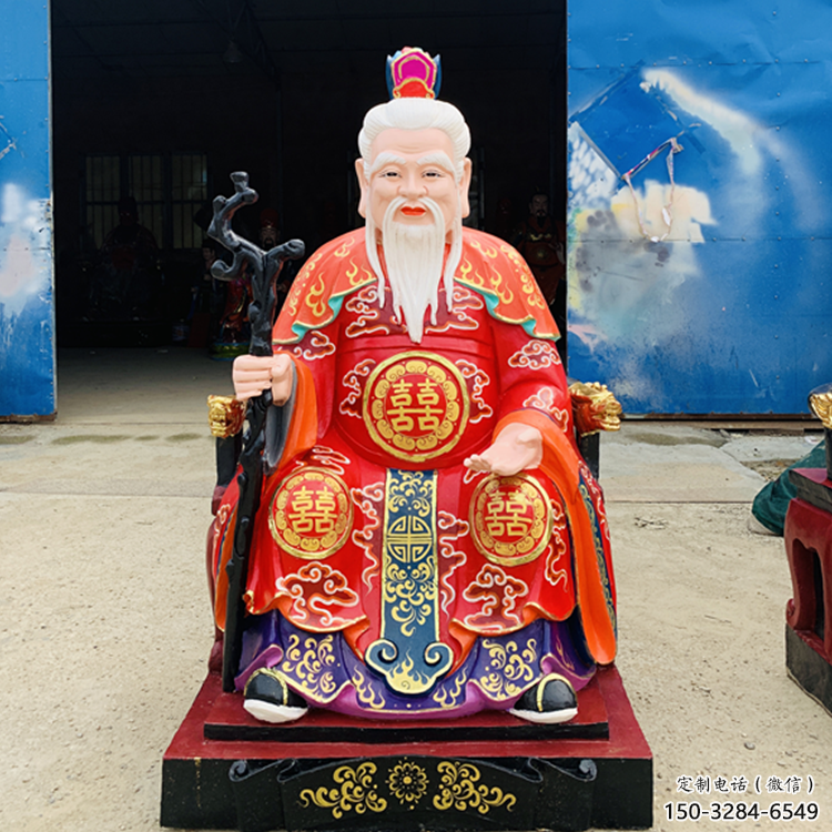 烤漆月老雕塑 景觀古代雕塑 室內(nèi)神話雕塑