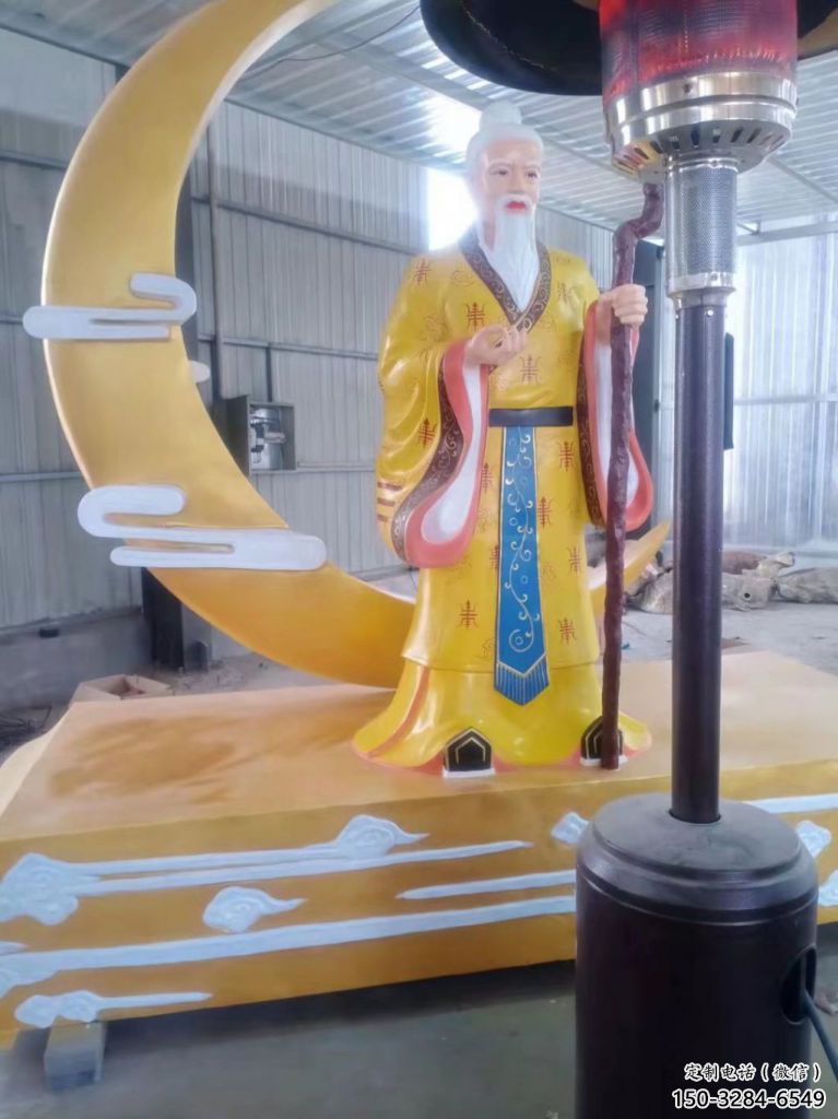 鑄造月老雕塑 中式村口擺件 景觀神話雕塑