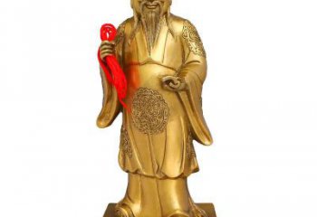 彩繪月老雕塑 鑄銅人物擺件 街頭神話雕塑