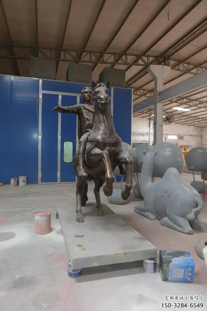抽象騎馬人雕塑 店門口古羅馬雕塑 步行街擺件