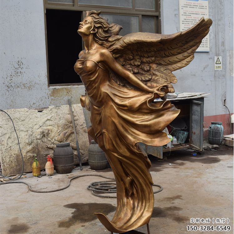 大型天使雕塑 歐式步行街擺件 彩繪卡通雕塑