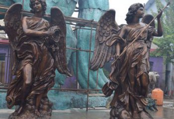 庭院天使雕塑 公園草地小品 鍛造卡通雕塑