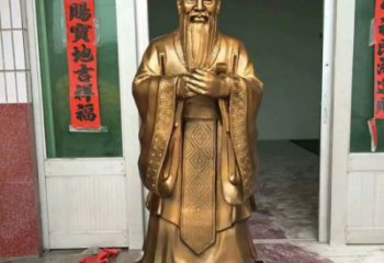 孔子雕塑 景觀美陳名人雕塑 噴漆古代雕塑
