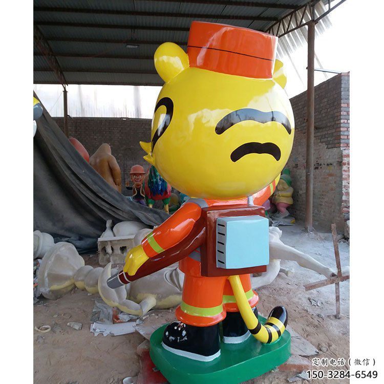 田間消防員雕塑 動漫卡通雕塑 園林?jǐn)[件