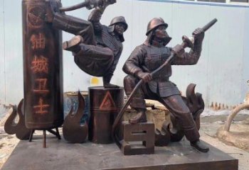 風(fēng)景區(qū)消防員雕塑 售樓處廣場雕塑 仿古擺件